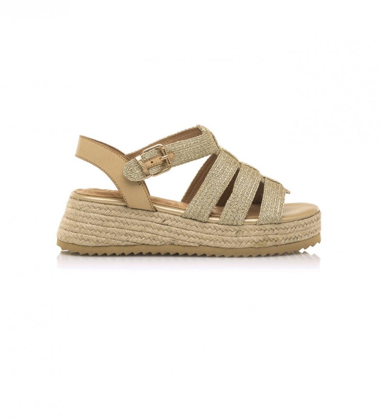 Mustang Sandalias Lydia Beige Altura Plataforma Cm Tienda