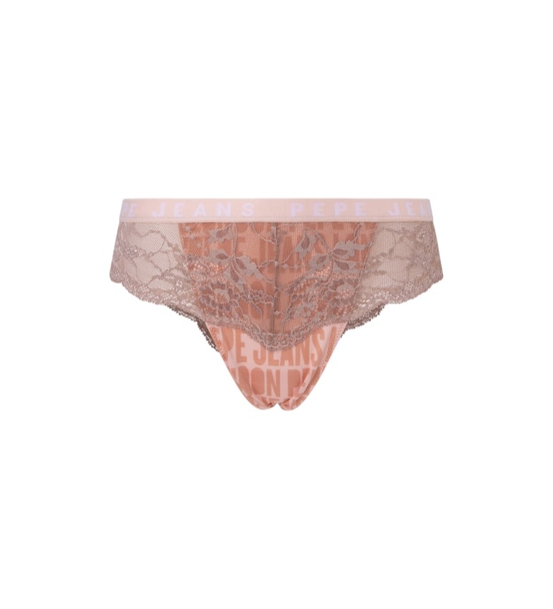 Pepe Jeans Brazilian Knickers Logo Nude ESD Store Fashion Footwear