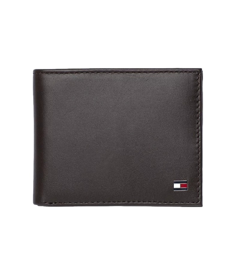 Tommy Hilfiger Leather Wallet Eton Mini Cc Brown X X Cm