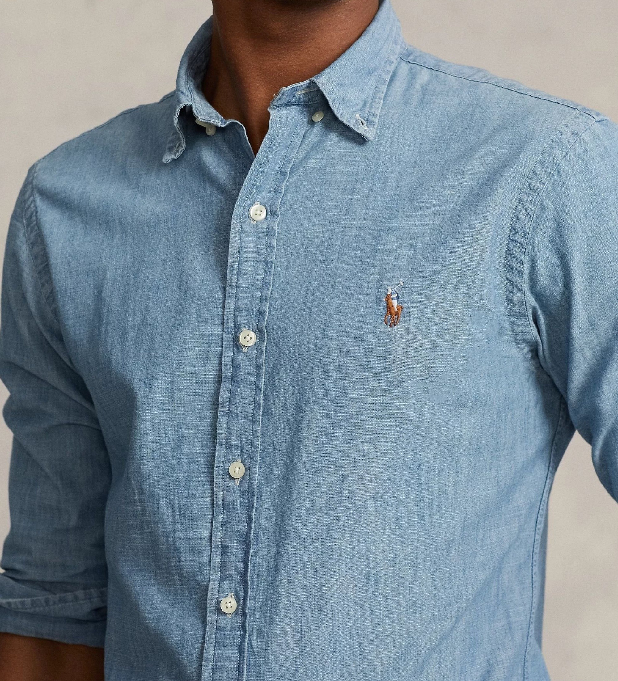 Polo Ralph Lauren Polo Ralph Lauren Blue Slim Fit Chambray Shirt 