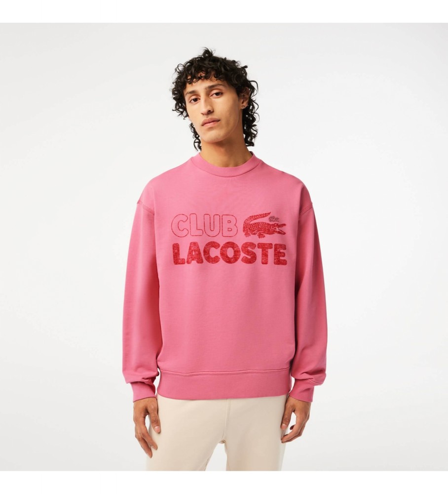 Derved Nathaniel Ward depositum Lacoste Sweatshirt Club Lacoste pink - Esdemarca butik med fodtøj, mode og  tilbehør - bedste mærker i sko og designersko