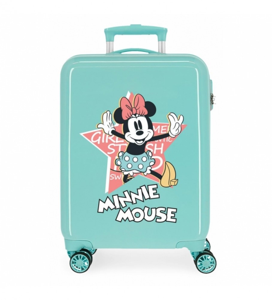 Joumma Bags Minnie Mouse Mouse que é Mala Dura Turquesa Fácil -38x55x20cm