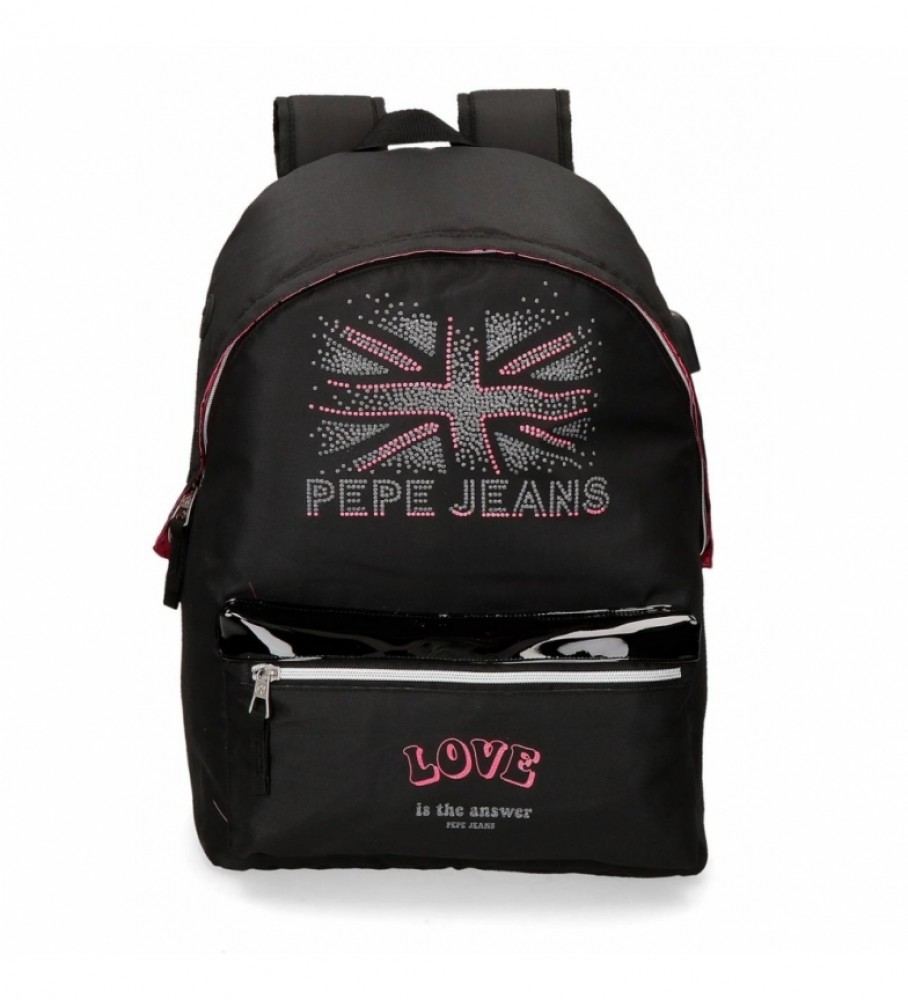 Pepe Jeans Ada school backpack .31x42x15cm-black