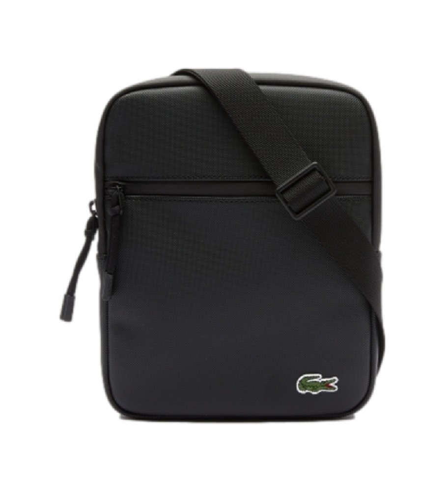 Lacoste Crossover Flat shoulder bag black -20x25,5x4 cm