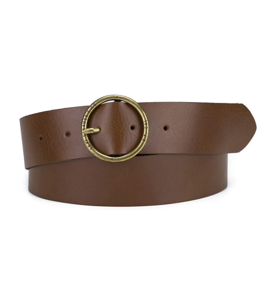 Levi's Cinturón de piel Athena marrón