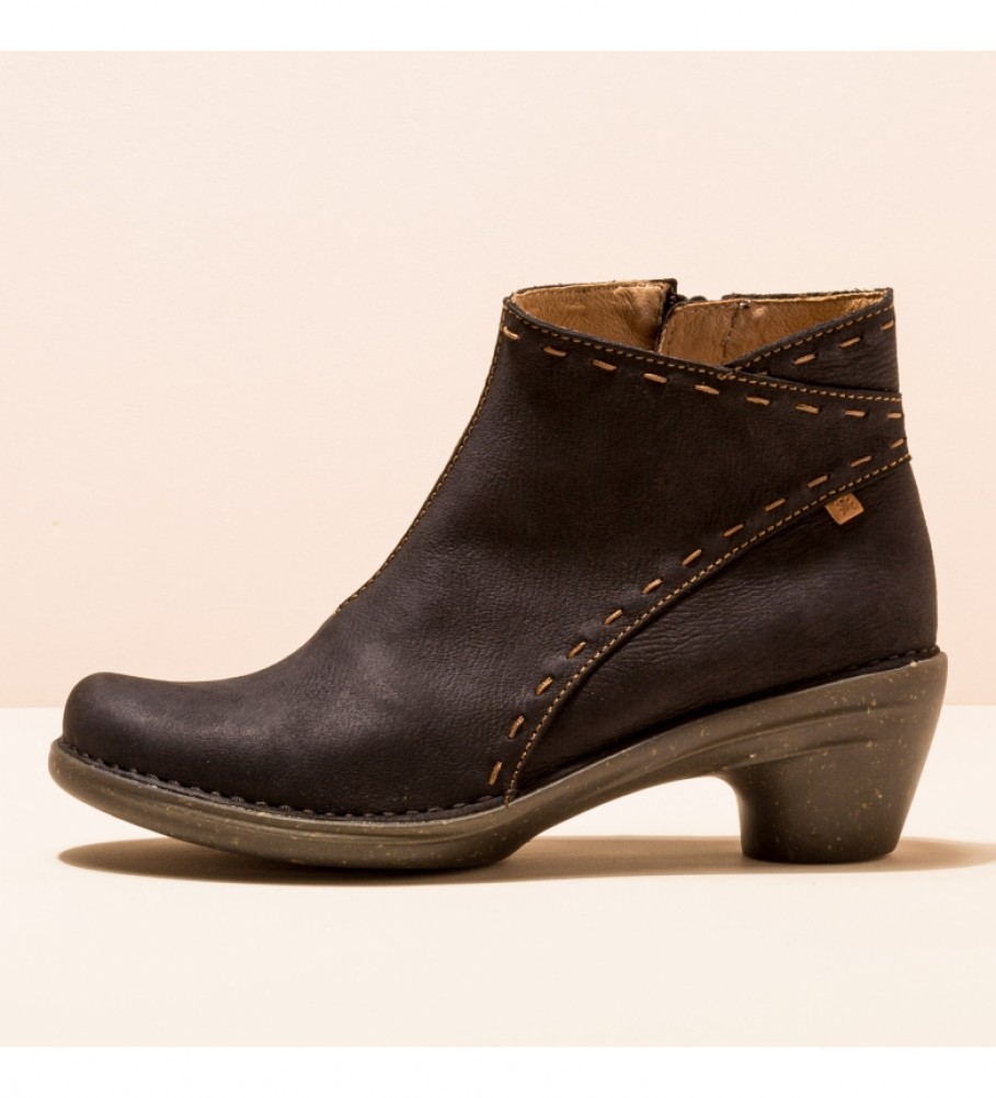 El Naturalista Leather ankle boots N5338 Aqua black -Heel height 5,5cm