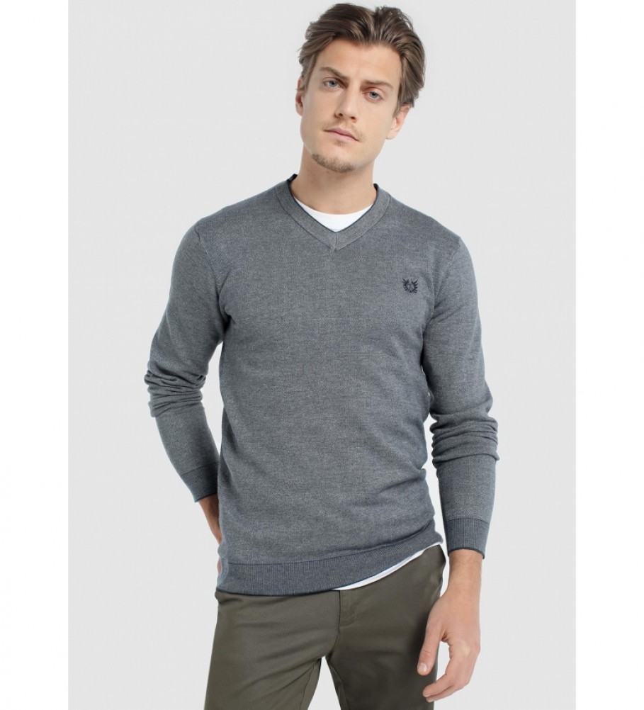 Bendorff Grey Pico knitted sweater