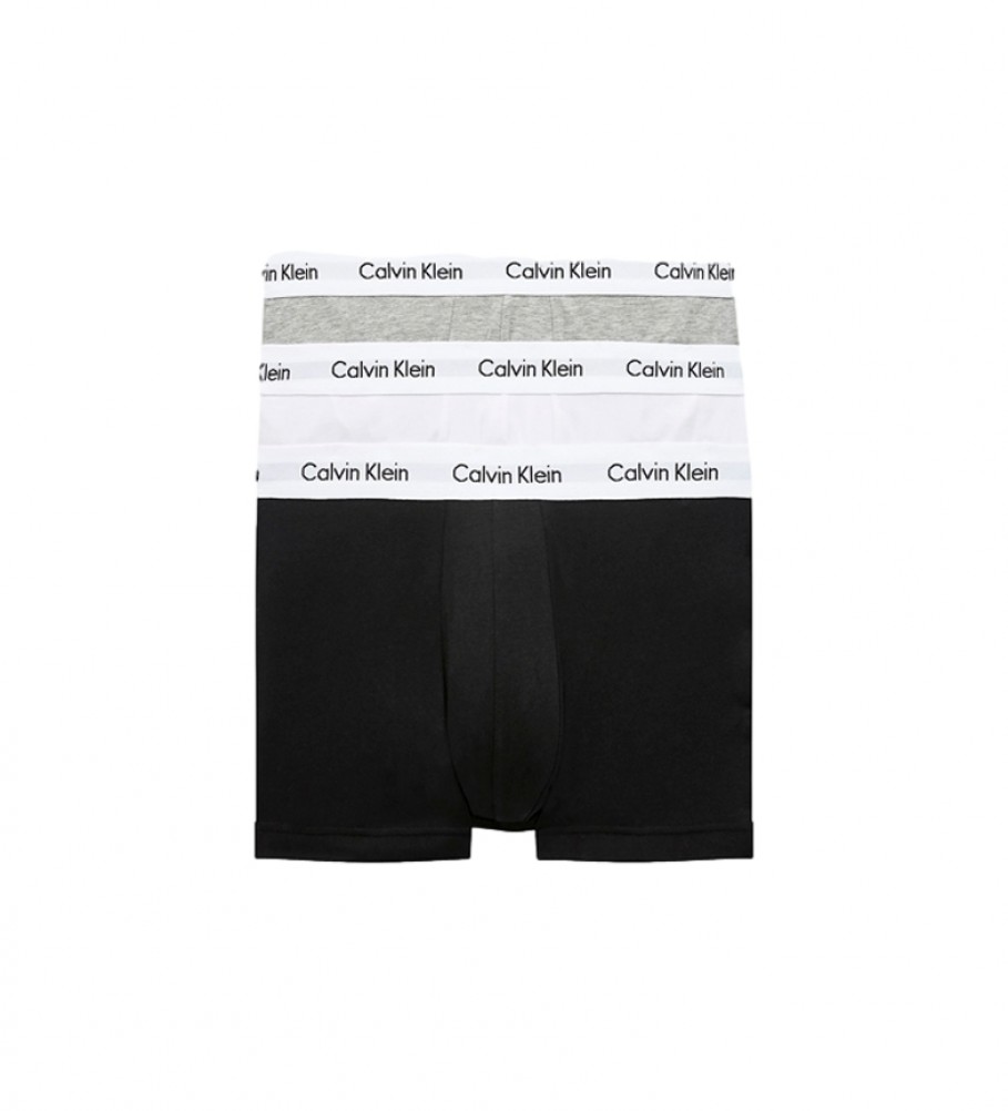 Calvin Klein Lot de 3 boxers pour coffre noir, blanc, gris