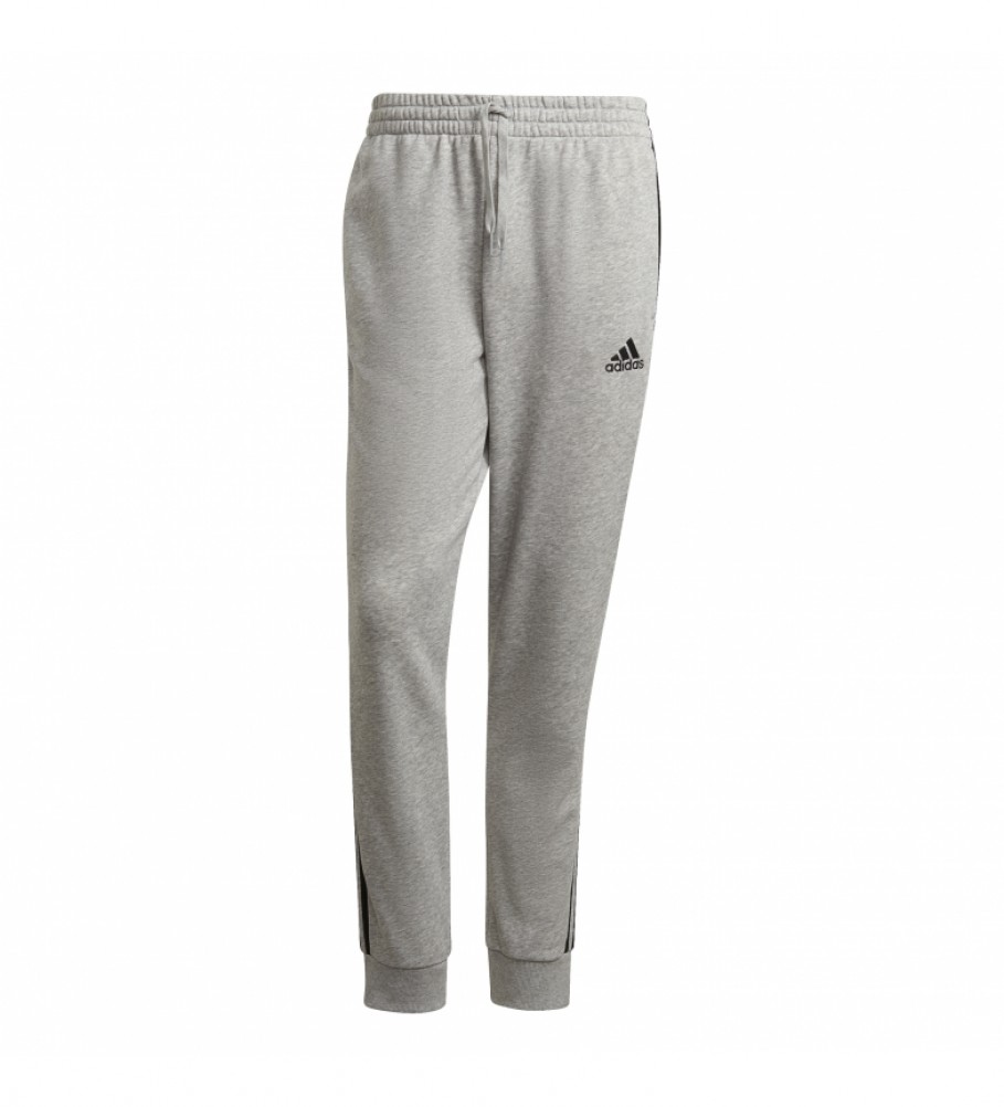 adidas Pants Essentials French Terry Tapered Cuff 3-Stripes gray