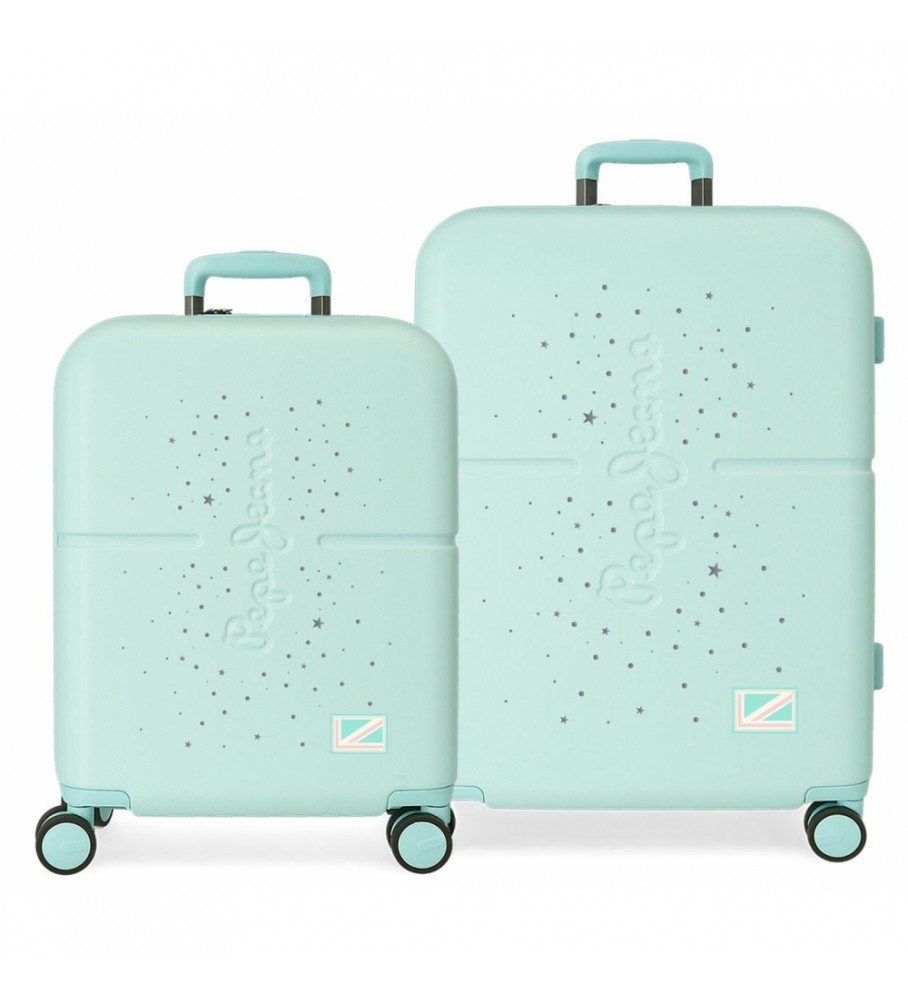 Pepe Jeans Jane turquoise suitcases set-40x55x20cm