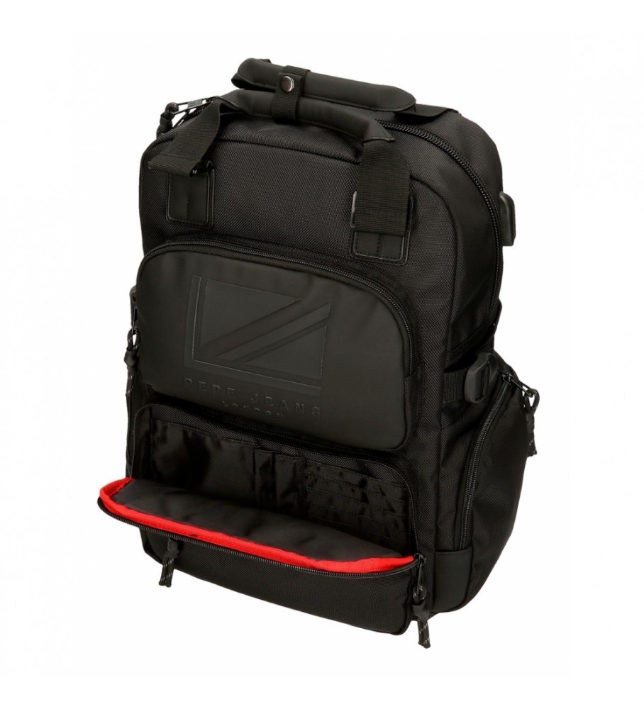 Pepe Jeans Mochila casual portaordenador Pepe Jeans Bromley Negro 15´´ -  Tienda Esdemarca moda, calzado y complementos - zapatos de marca y  zapatillas de marca