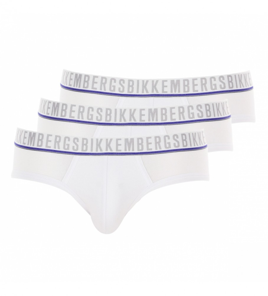 Bikkembergs Pack de 3 Slips VBKT04285 blanco