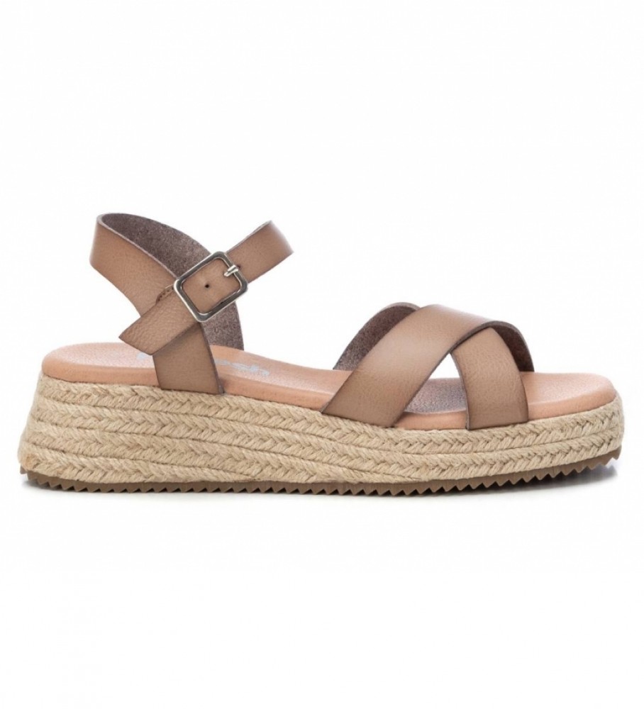 Refresh Sandals 079179 taupe -height cua: 5cm