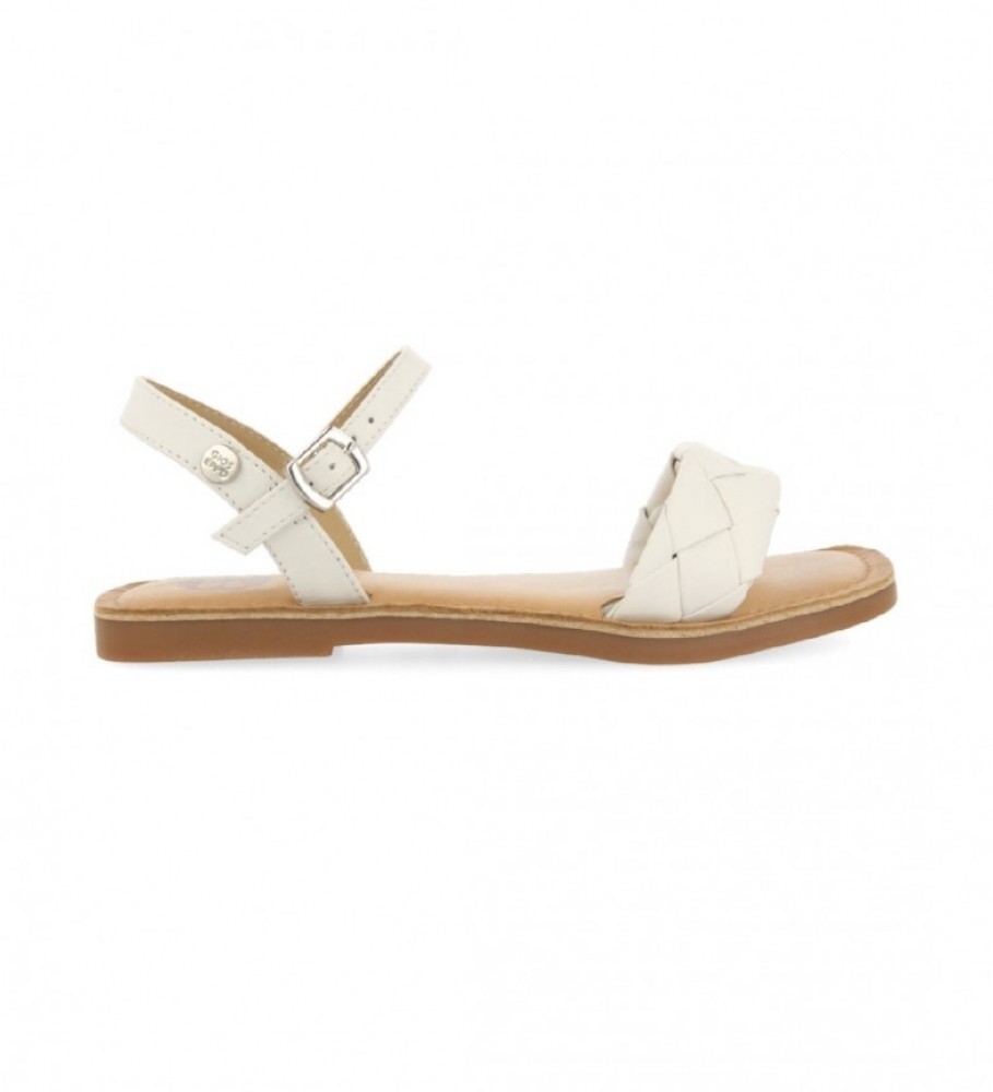 Gioseppo Knin white leather sandals
