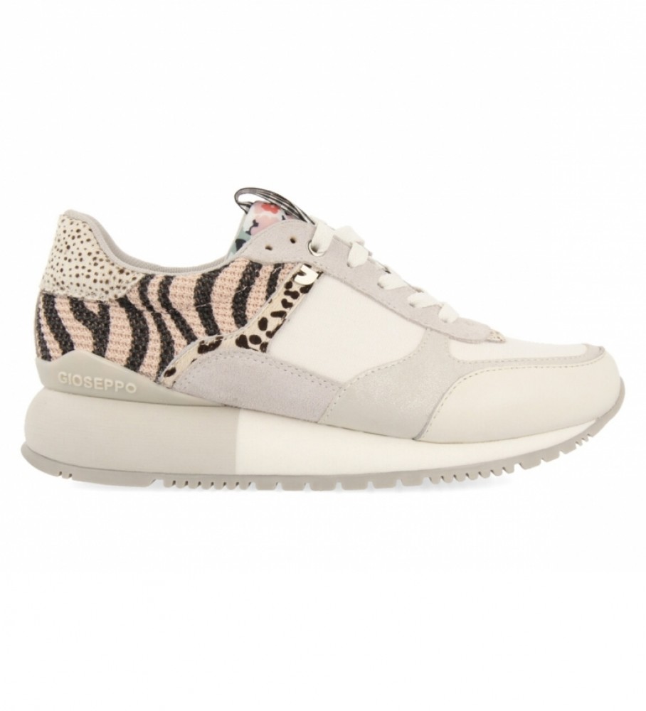 Gioseppo Eugene Sneakers with Print, Vichy and Flowers white, beige
