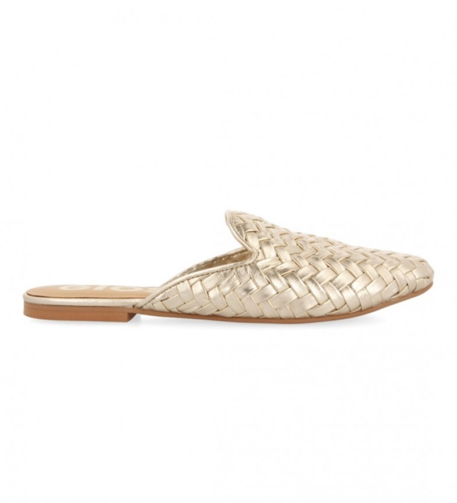 Gioseppo Golden braided leather slipper