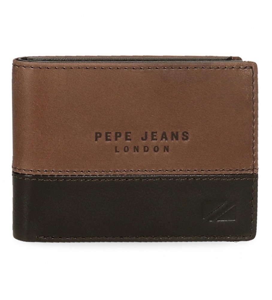 Pepe Jeans Leather wallet Kingdom Brown