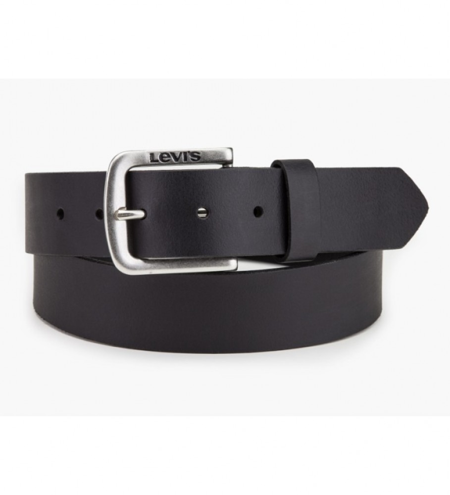 Levi's Cinturon de piel Seine Negro