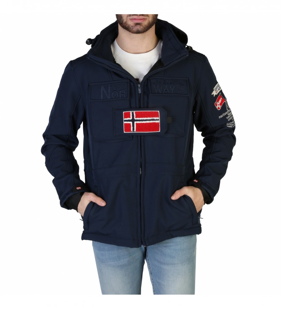 Geographical Norway Marinha de casaco de zip_man alvo