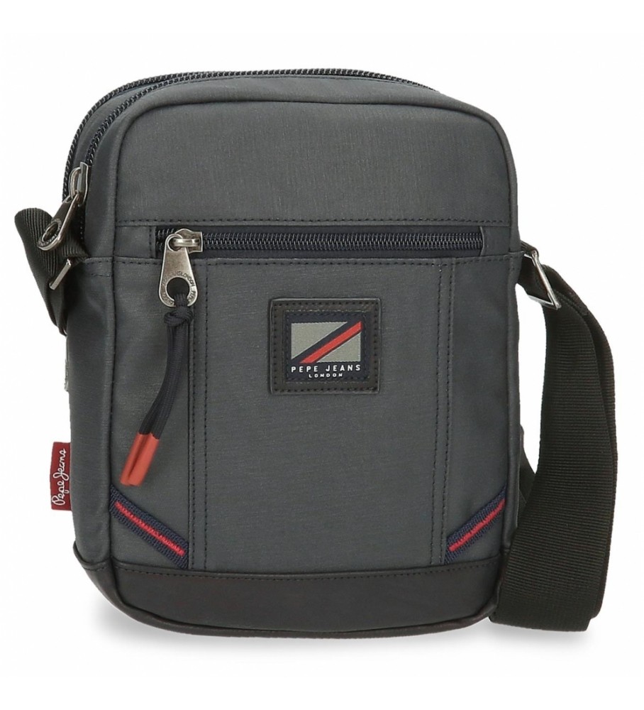 Pepe Jeans Pepe Jeans Two Compartment Shoulder Bag Hackney gray