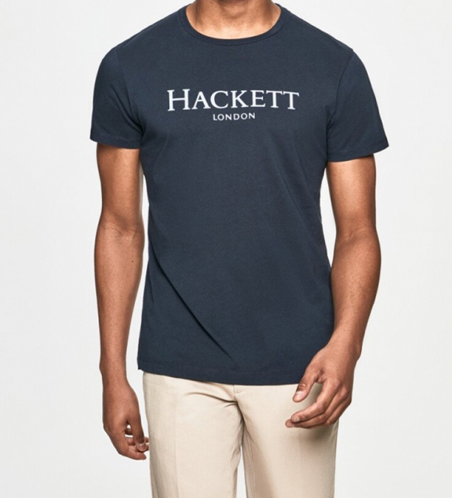 Hackett T-shirt con logo London blu navy