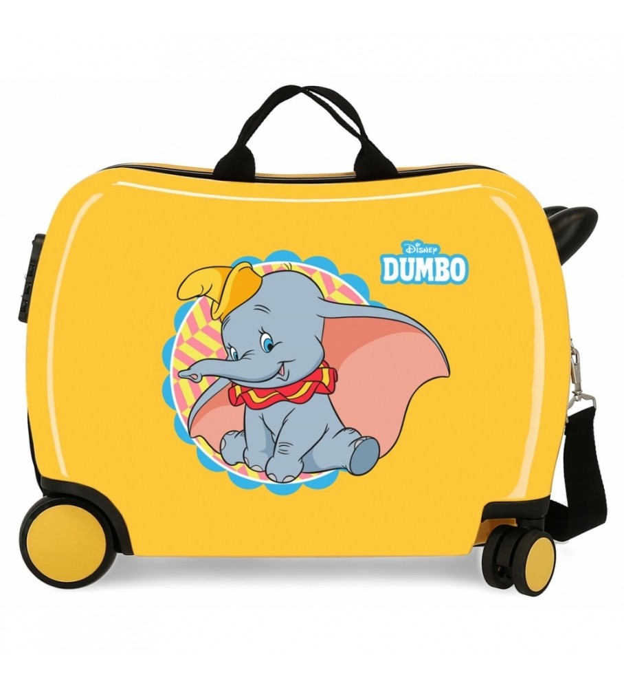 Disney Valise pour enfants 2 roues multidirectionnelles Dumbo ocre -38x50x20cm