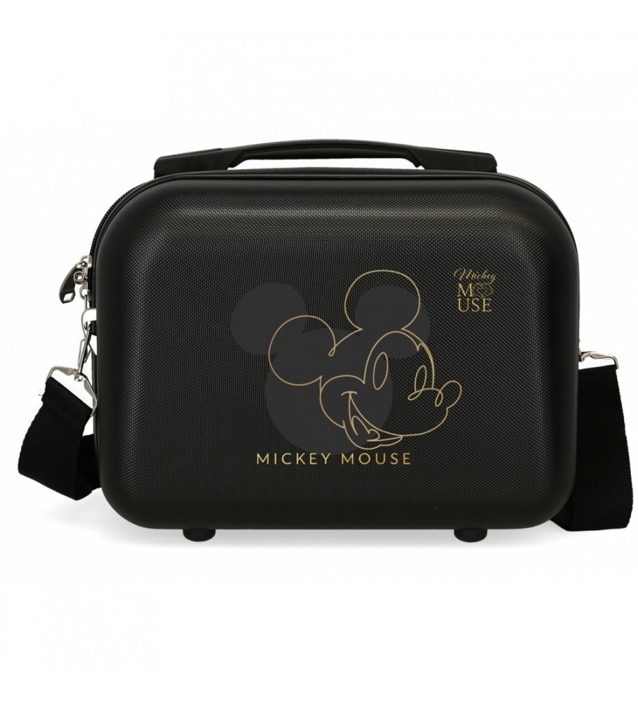 Disney Neceser ABS Mickey Outline Adaptable negro -29x21x15cm-
