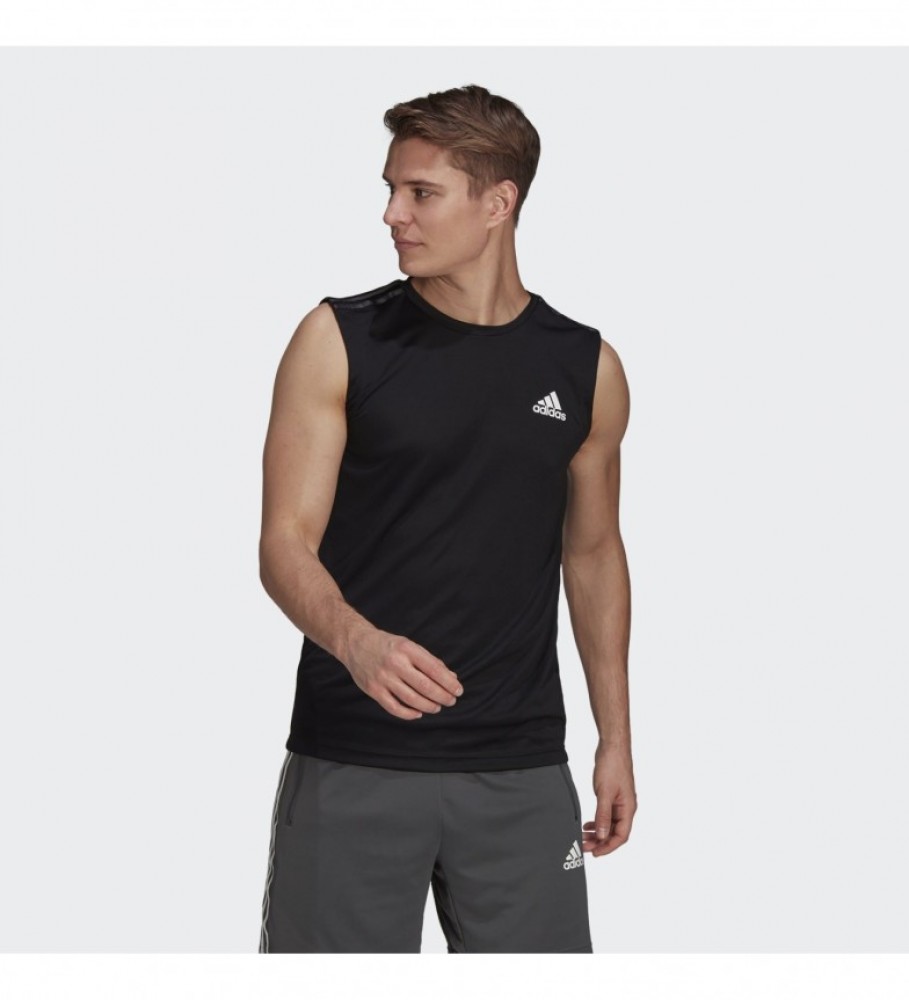 adidas Aeroready Designed To Move Sport 3-Stripes T-Shirt Black