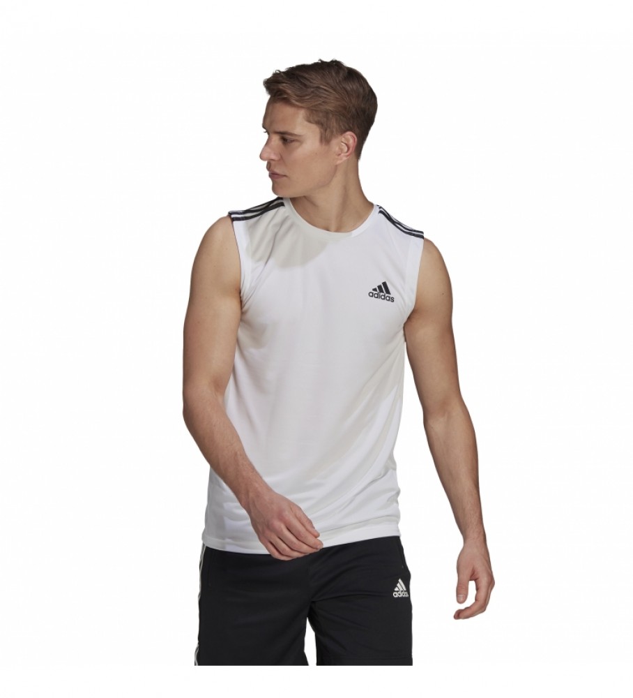 adidas Aeroready Designed To Move Sport 3-Stripes T-Shirt branca