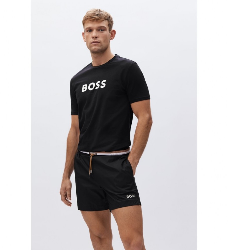BOSS Relaxed fit T-shirt UPF 50 black