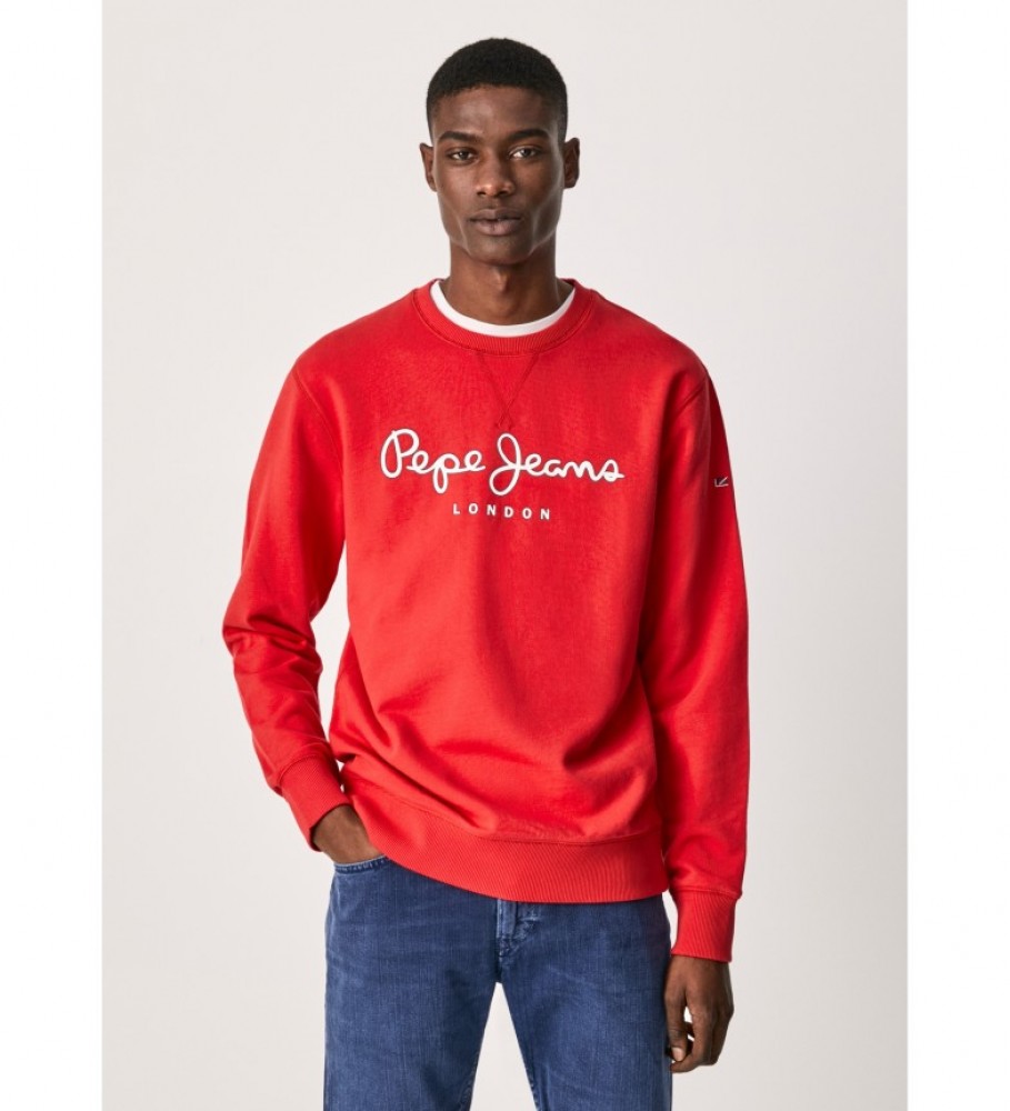 Pepe Jeans George hoodless sweatshirt red