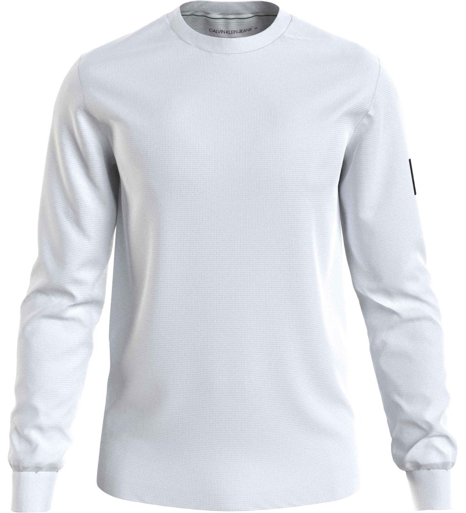 Calvin Klein Jeans Waffle sweatshirt white