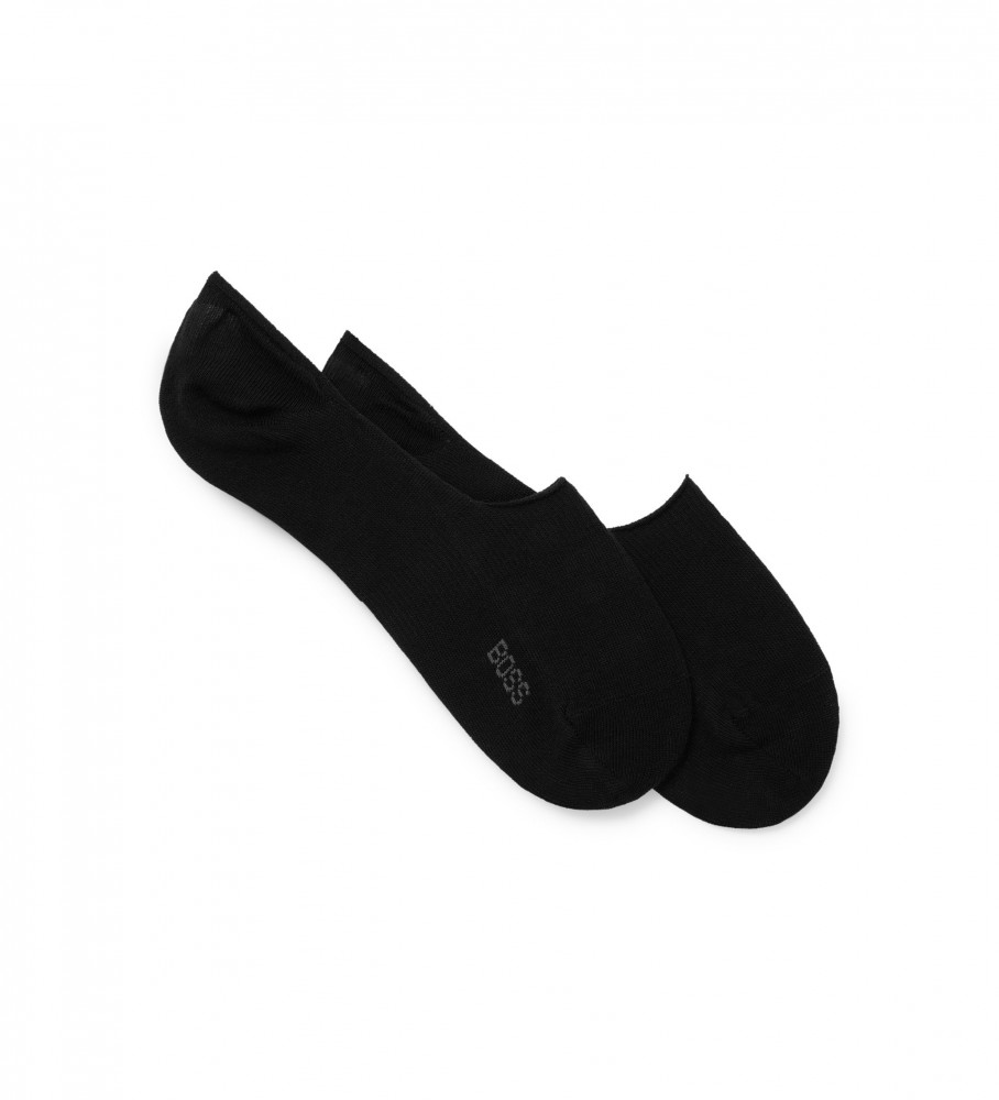 BOSS Pack 2 Calcetines Invisibles negro