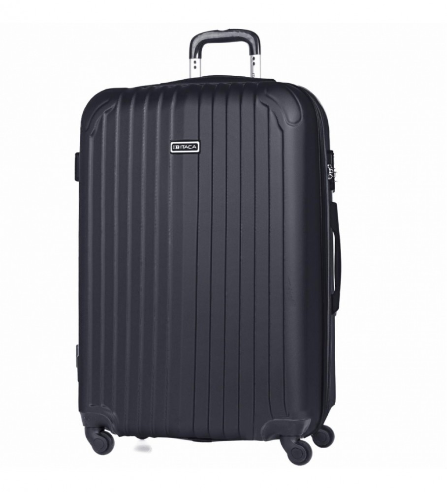 ITACA Grande valise de voyage XL Rigide 4 Roues T71570 Noir -76x49x30cm