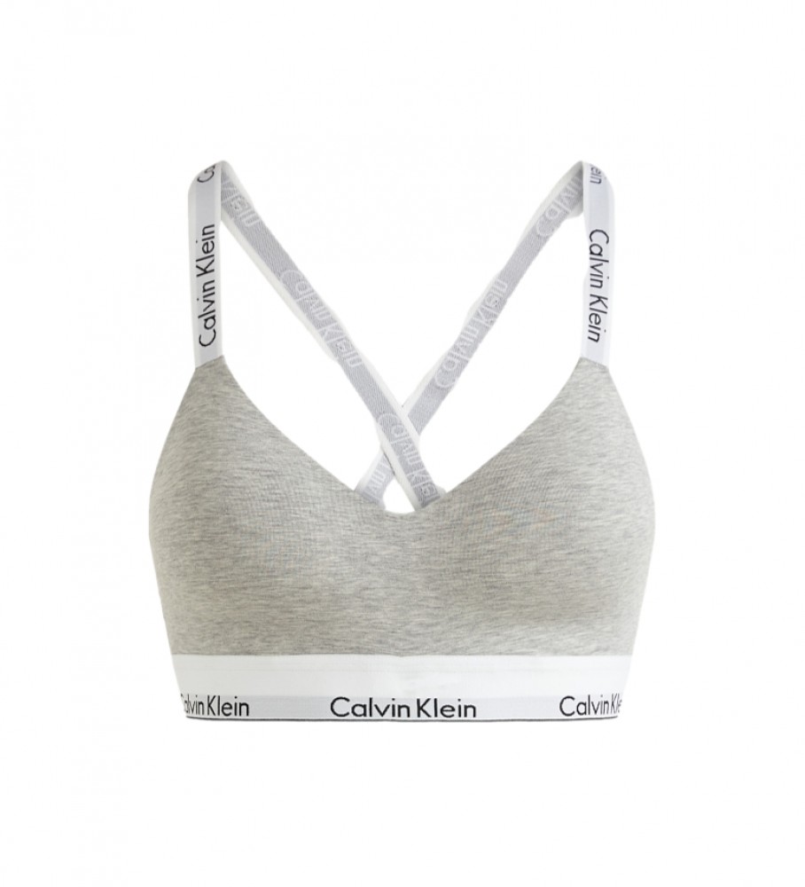 Calvin Klein Bralette feminino moderno de algodão sem forro sem fio
