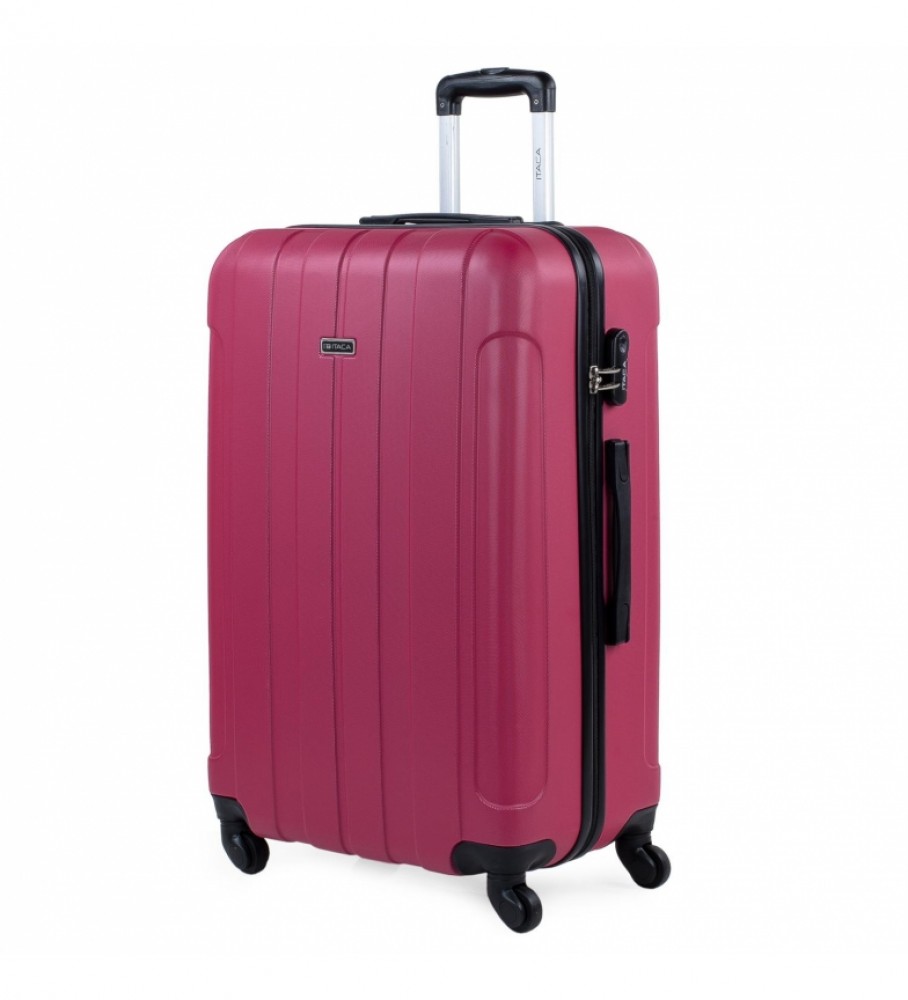 ITACA Grande valise de voyage XL rigide à 4 roues 771170 fraise -73x48x28cm
