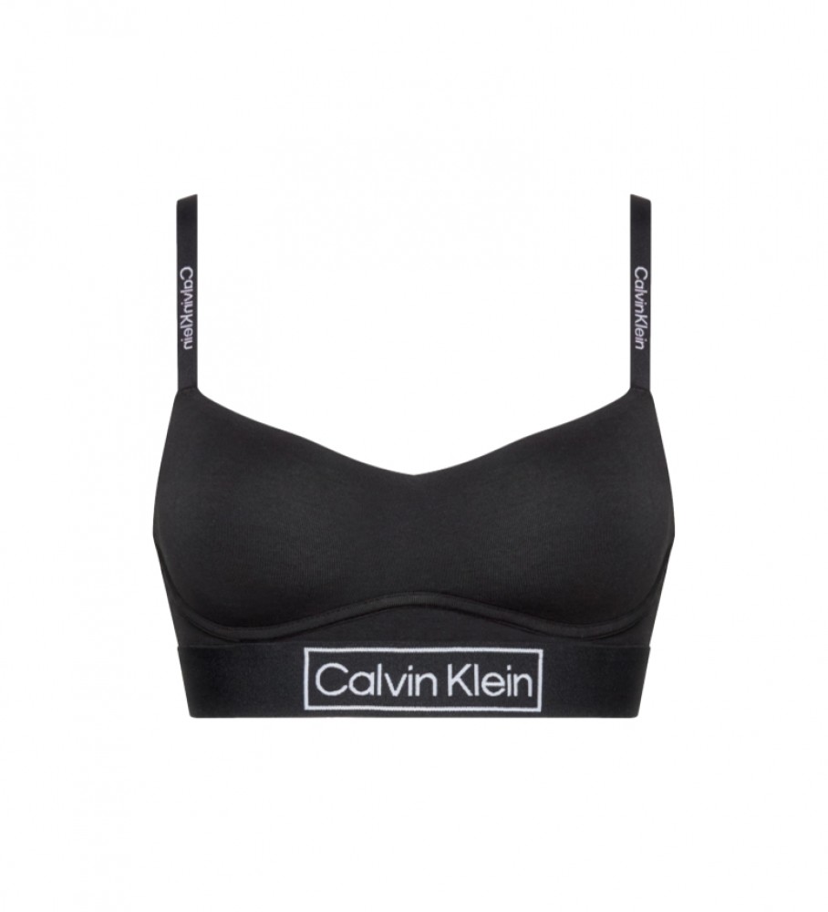 Calvin Klein Bralette Reimagined Heritage Logo noir