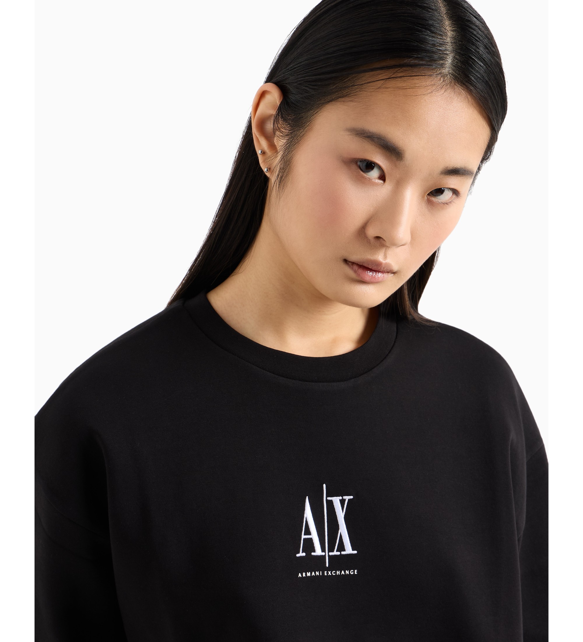 A|X Armani Exchange Sweat à col ras du cou noir A|X Armani Exchange Sweat à col ras du cou noir