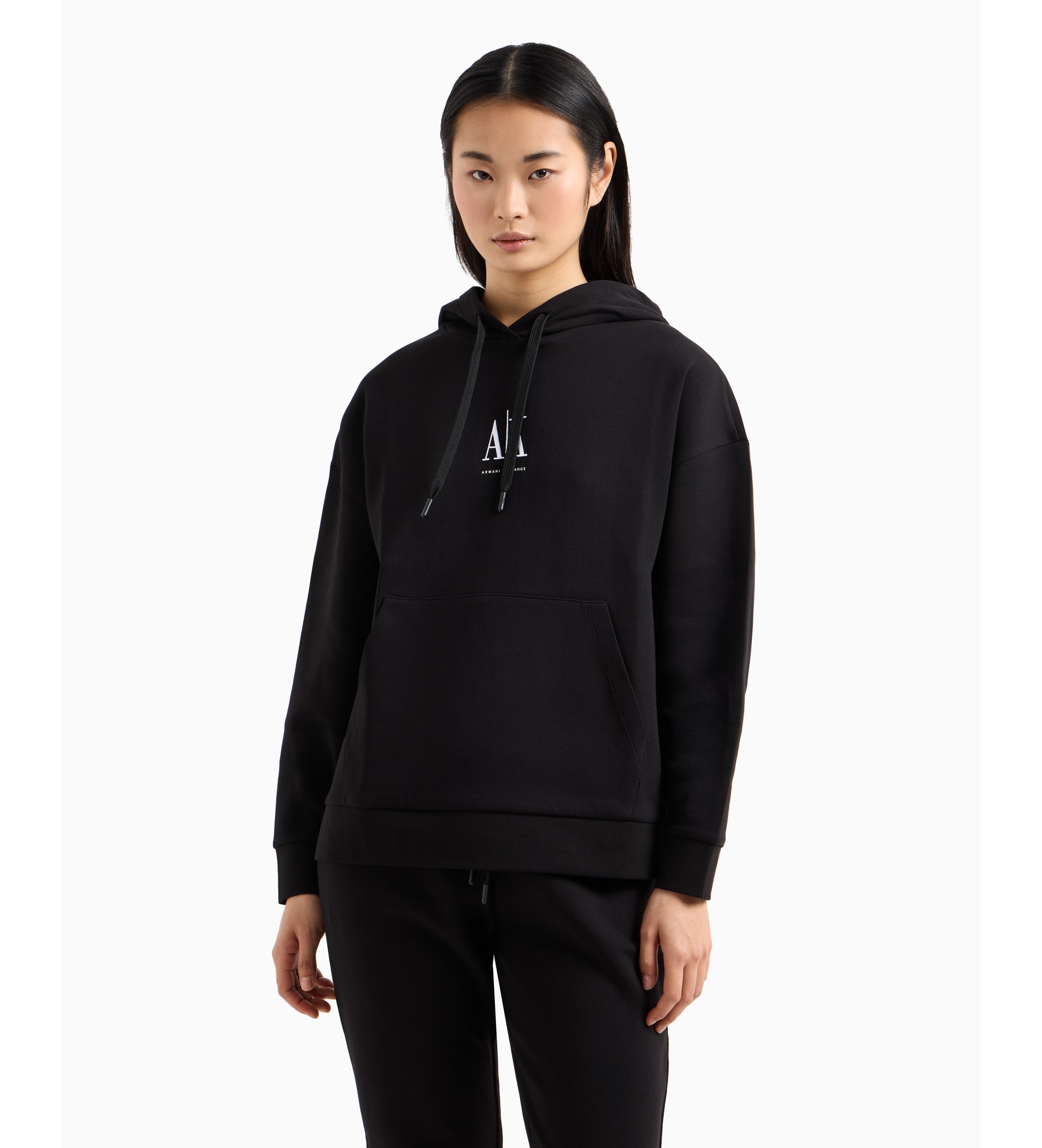 A|X Armani Exchange Sweat-shirt noir avec logo A|X Armani Exchange Sweat-shirt noir avec logo
