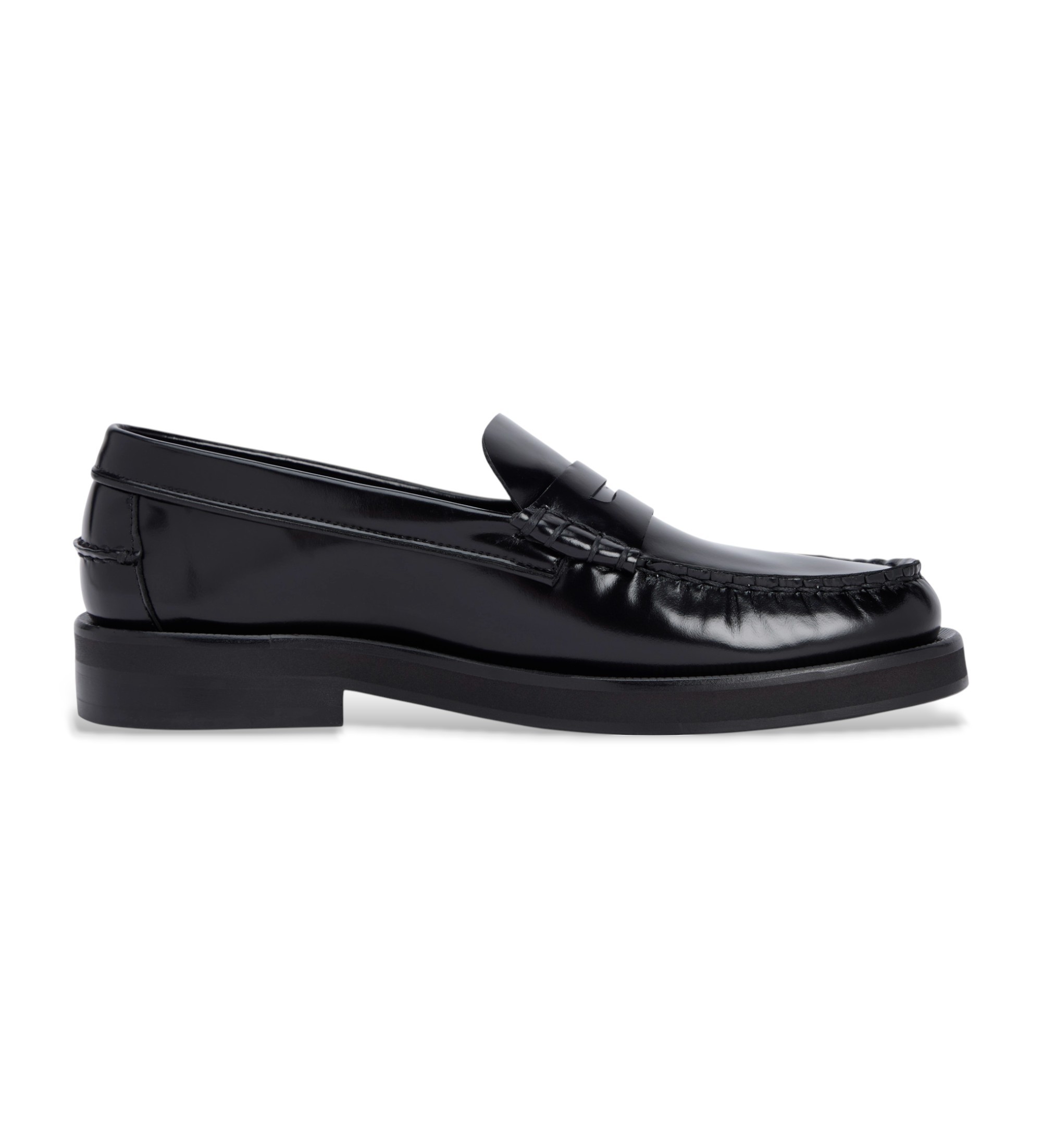 Tommy Hilfiger Mocassins de couro Aberto preto Tommy Hilfiger Mocassins de couro Aberto preto