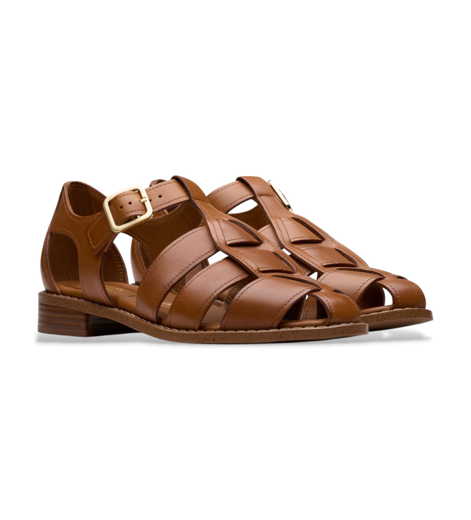 Clarks｜SANDALS (Hana Sun (26181218)) Clarks Leather Sandals Hana Sun brown - Esdemarca Store