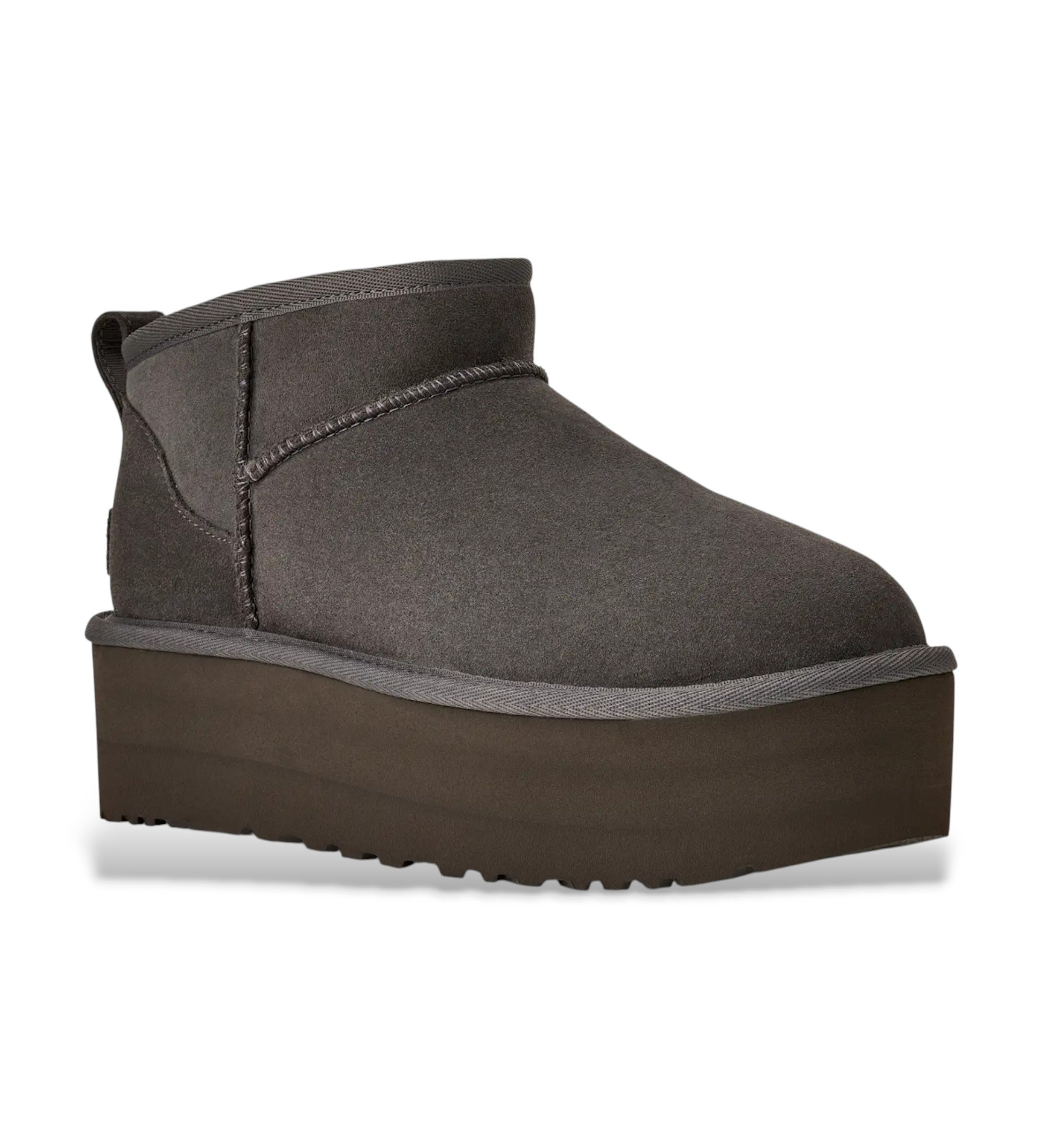 UGG Classic Ultra Mini Platform Leather Ankle Boots m�rkegr�