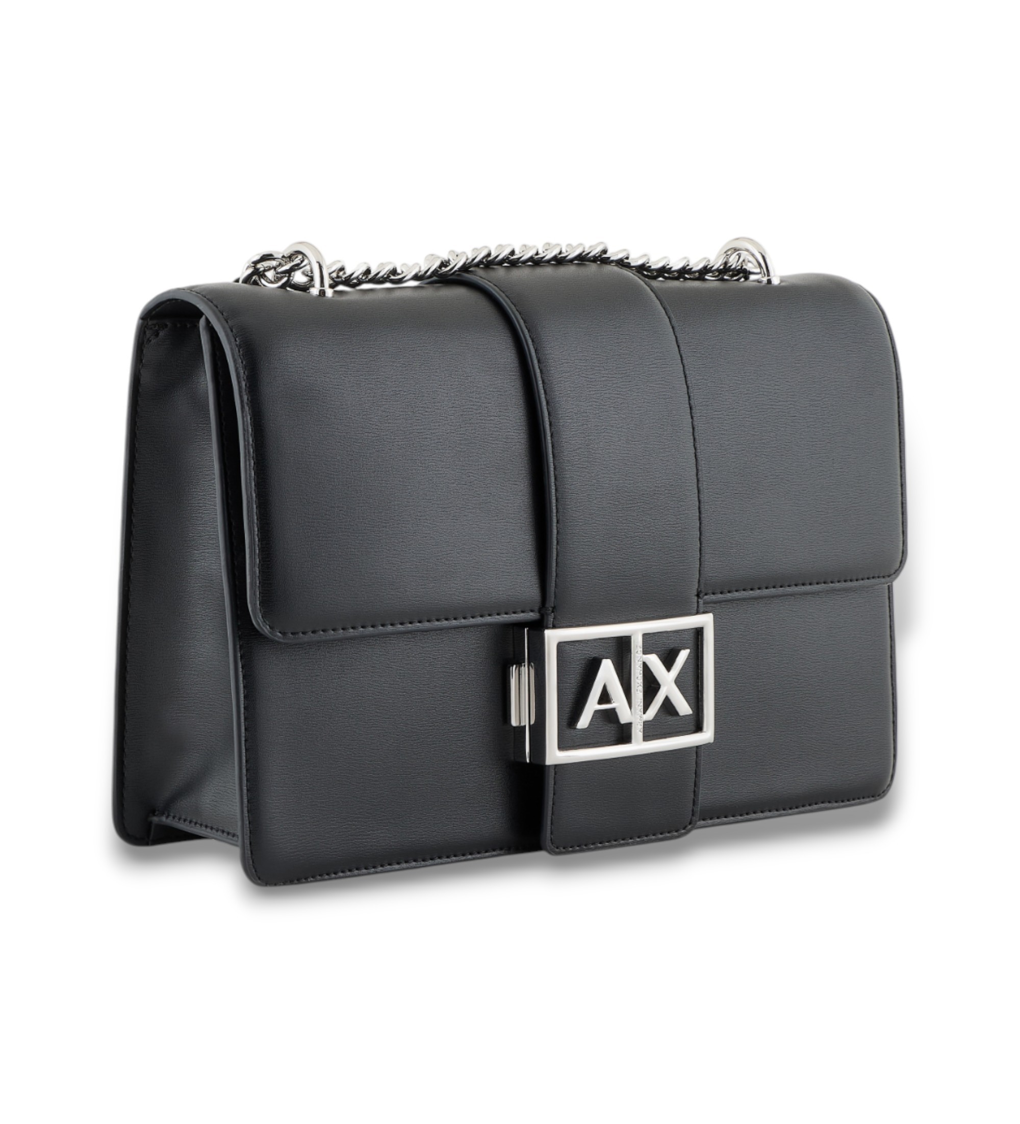 A|X Armani Exchange Logo Metal Bag black - Esdemarca Store fashion