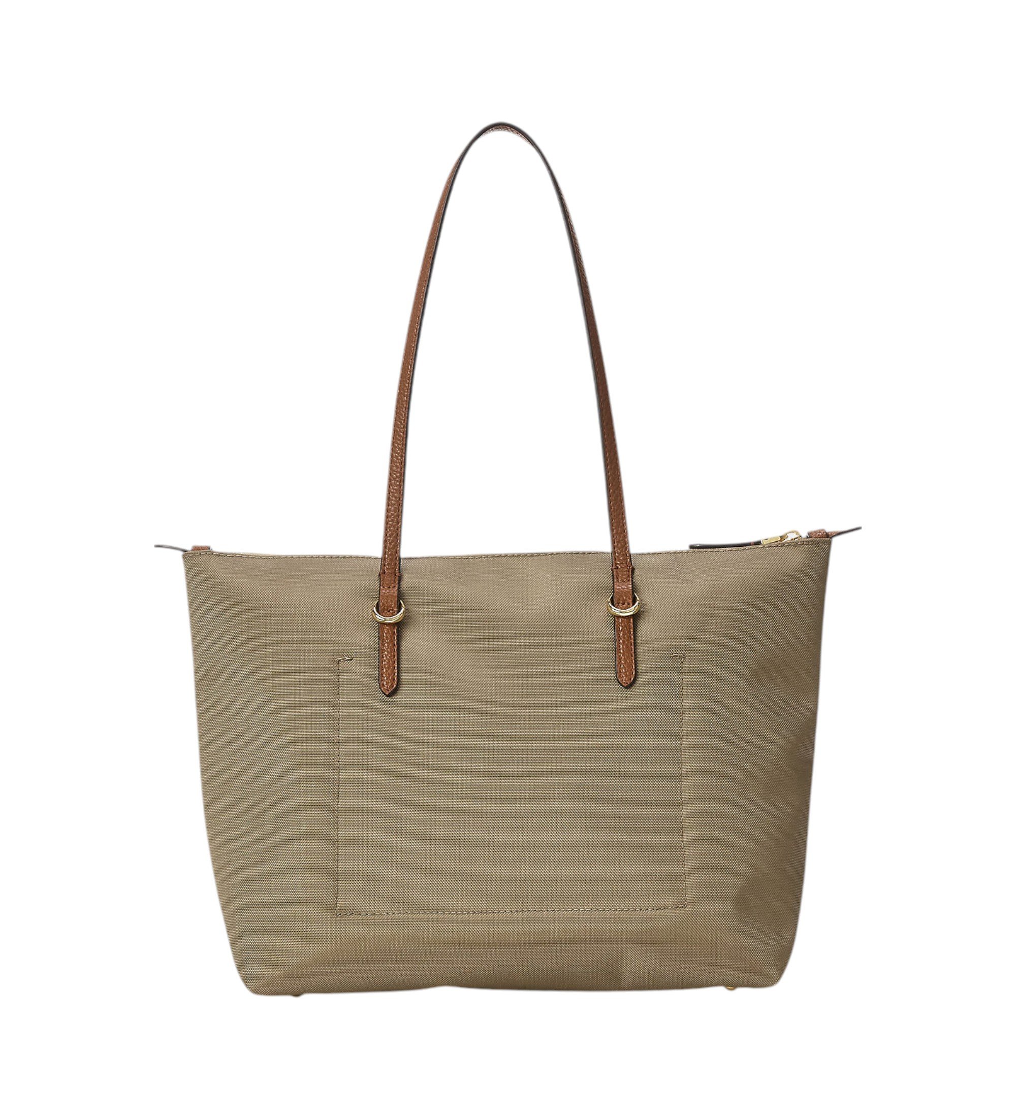 Lauren Ralph Lauren Keaton beige nylon tote tas medium