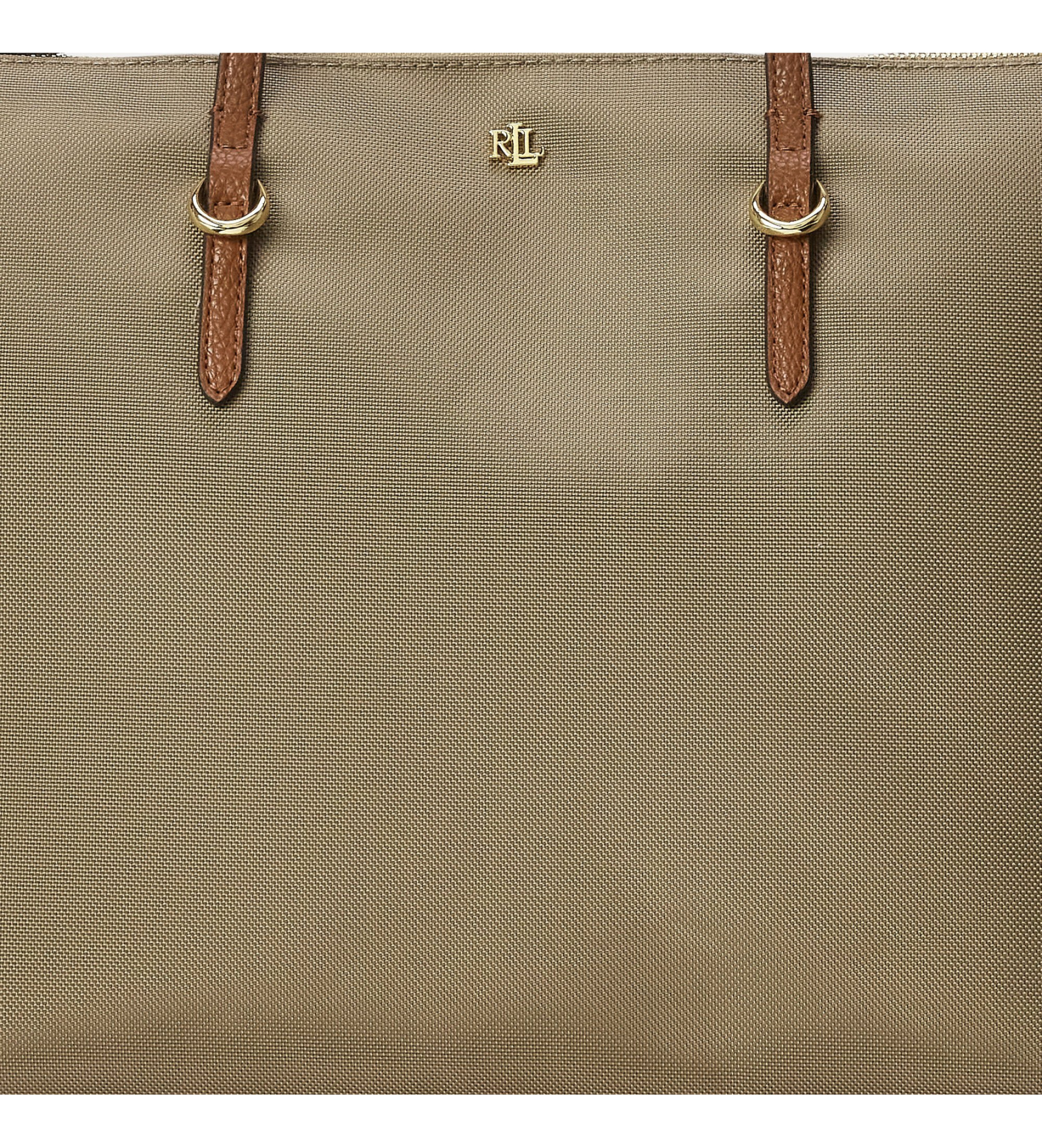 Lauren Ralph Lauren Keaton beige nylon tote tas medium