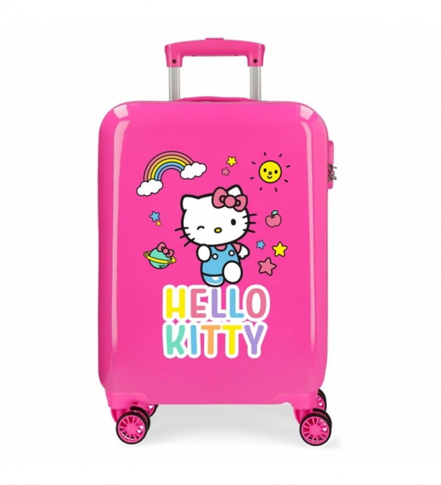 Joumma Bags Maleta de Cabina Hello Kitty You are Cute rígida fucsia  -38x55x20cm-