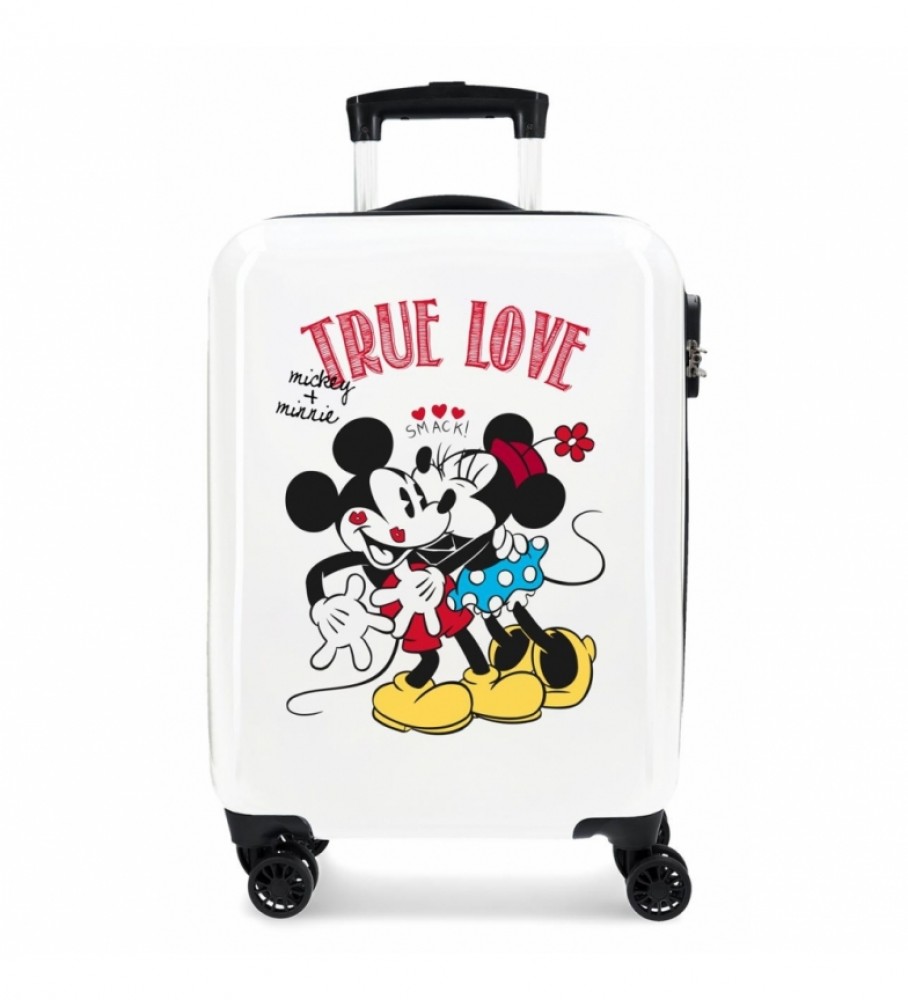 Joumma Bags Maleta de Cabina Mickey y Minnie True Love blanco -38x55x20cm-