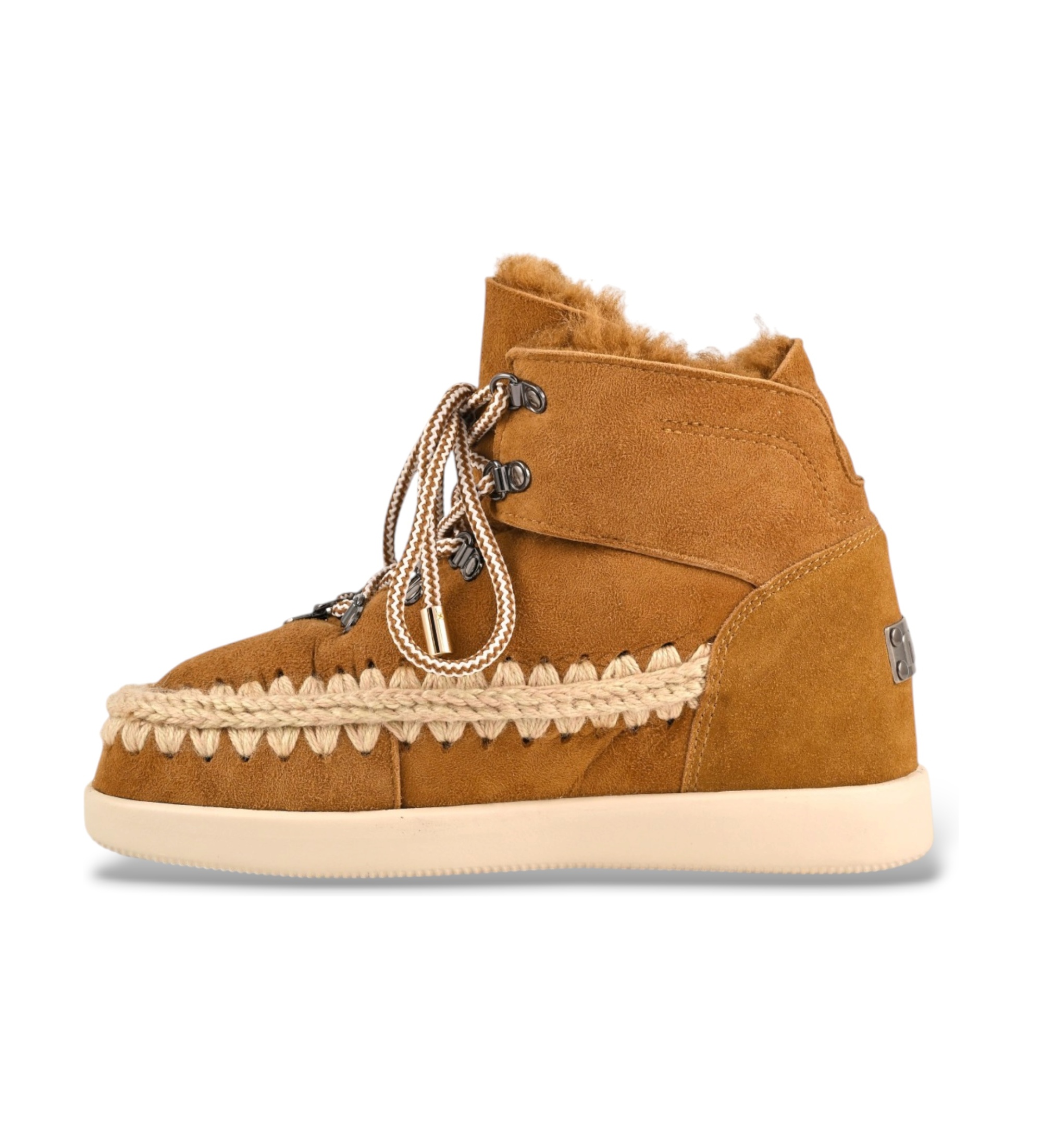 Mou Stivaletti in pelle New Inner Wedge marrone