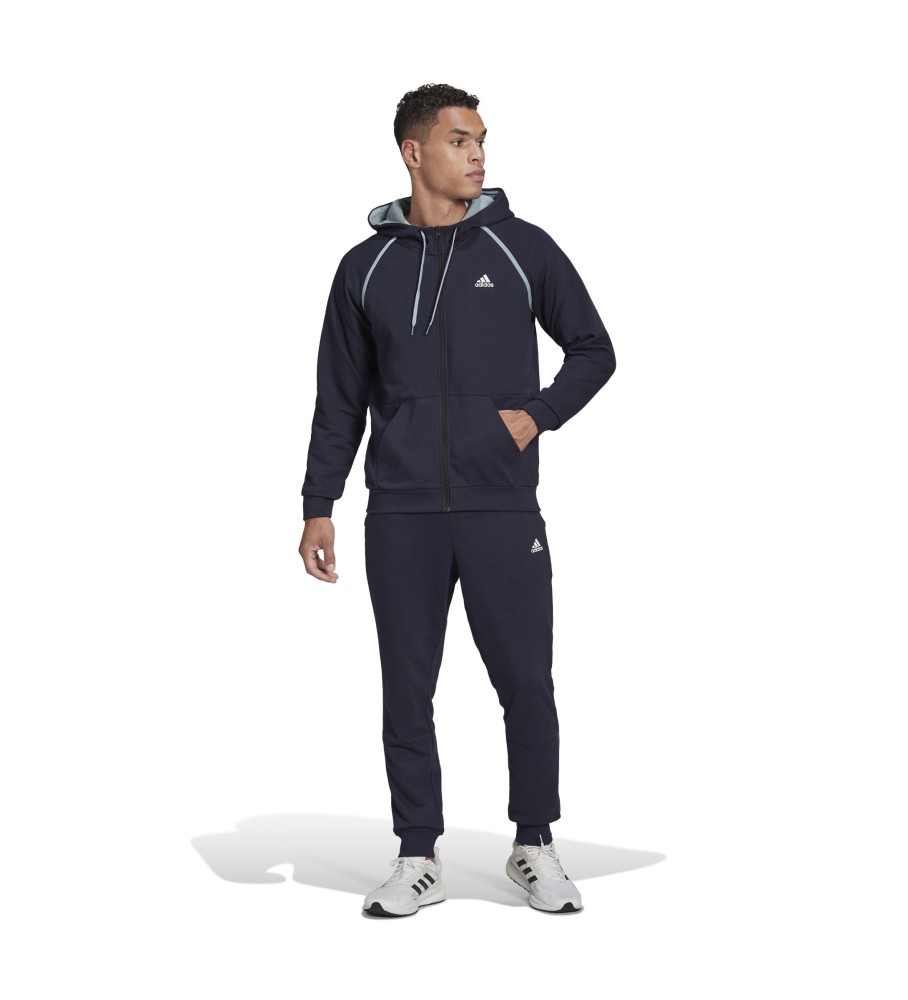 adidas Tuta piping in cotone blu scuro - Esdemarca Store moda, calzature e  accessori - migliori marche di scarpe e scarpe firmate