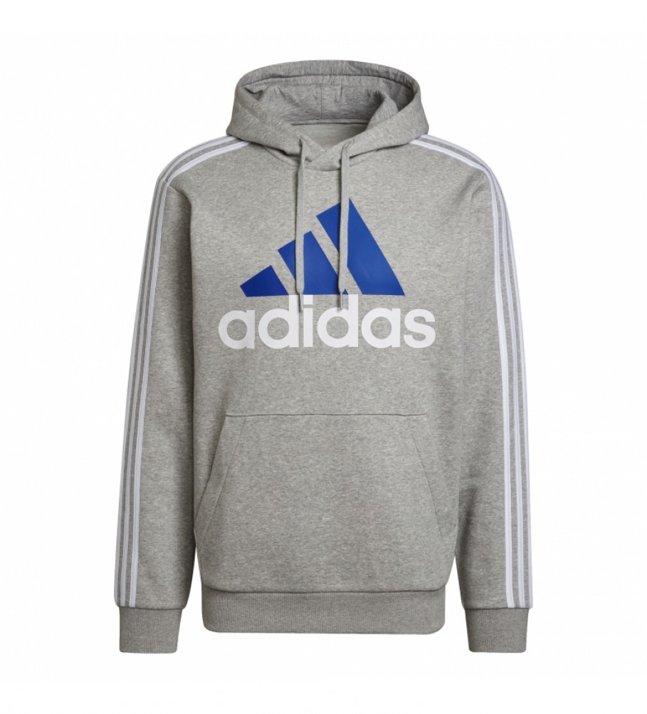 adidas Sweatshirt Essentials Fleece 3-Stripes Logotipo cinzento
